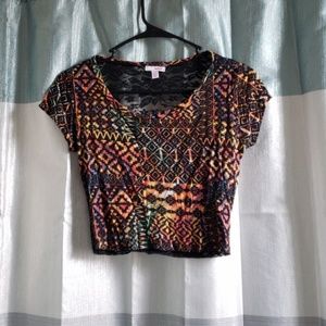 Patterned Crop Top